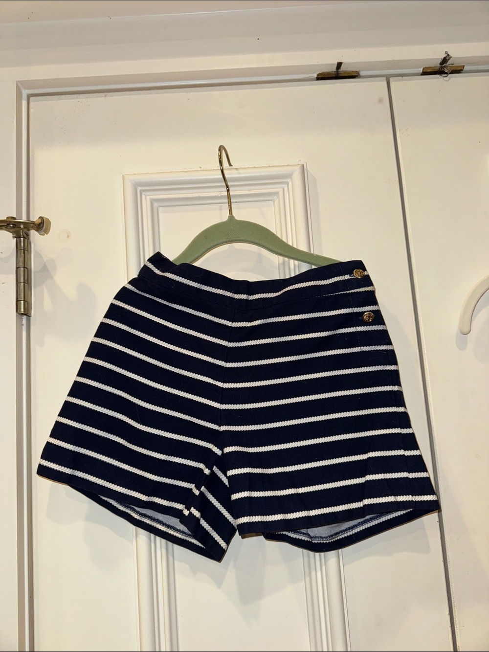 Janie and Jack Navy and White Striped Knit Shorts